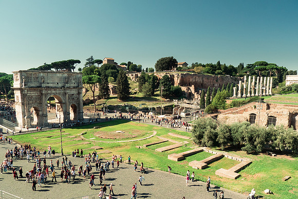 Arch of Constantine & Palatine Hill, Rome, Italy