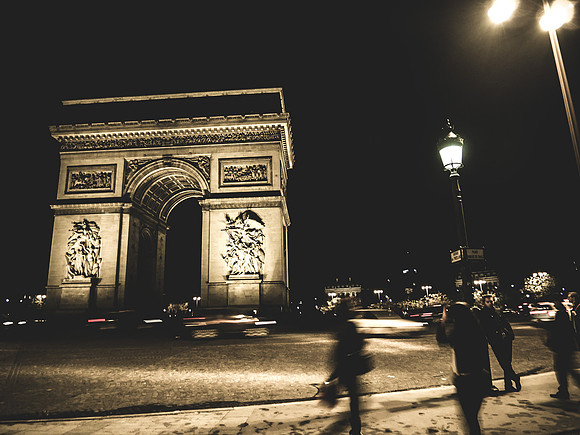 The Arc de Triomphe de l'Étoile, Paris, France