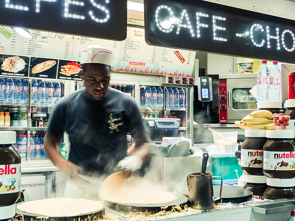 Crêperie near the Eiffel Tower, Paris, France